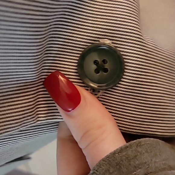 40 Short Express photographer fitted Grey and white striped men's jacket coat - Picture 6 of 10